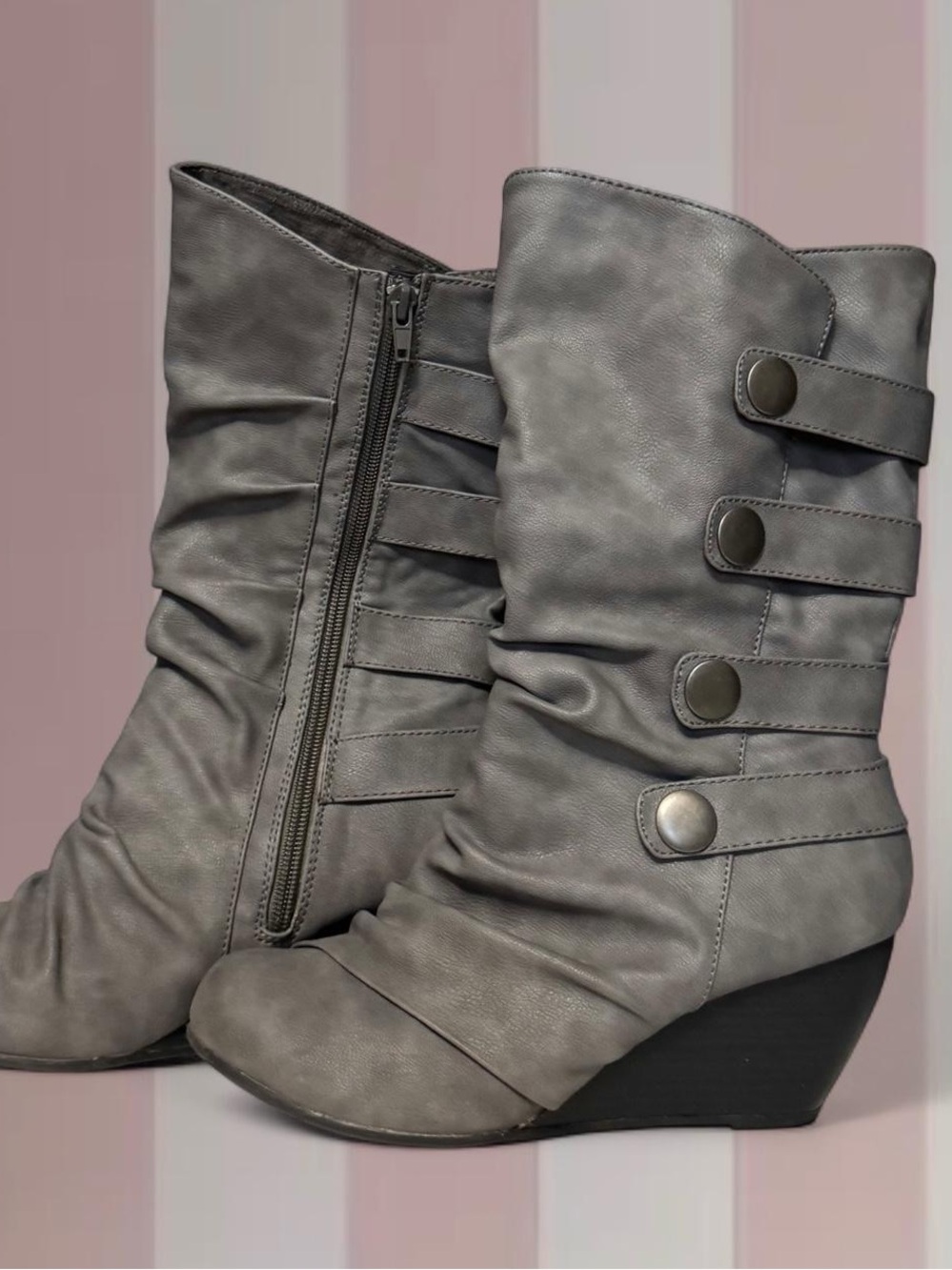 Spring Y2K Grey Boots